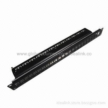 Cat 5e/6 Blank Patch Panel, Supports 22 to 26AWG Stranded and Solid Wire